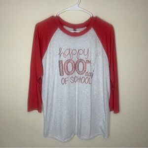 Happy 100th Day Of School Raglan Tee